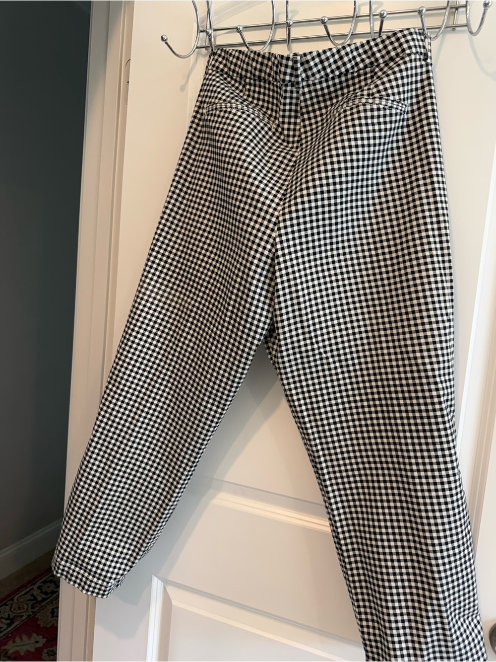 GAP Black and White Gingham Cropped Trousers